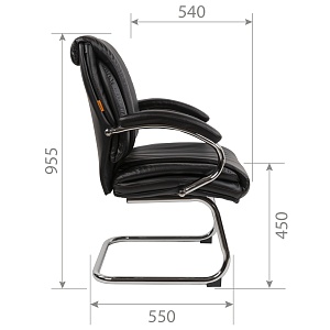 Офисное кресло CHAIRMAN CH423 V, экокожа, черный